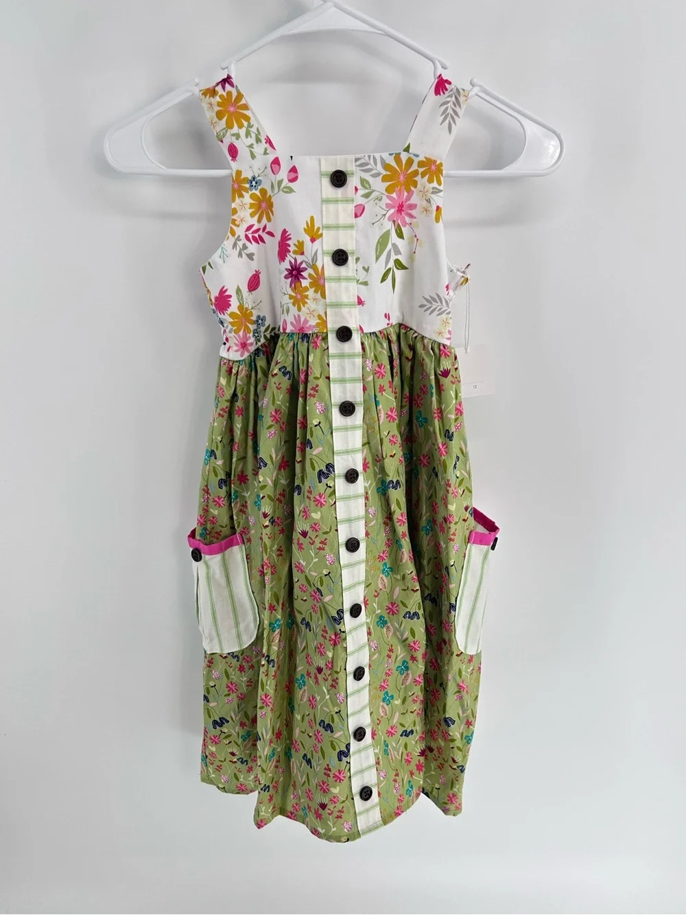 NWT Widdle Me Boutique Floral Patchwork Dress - Size 12
