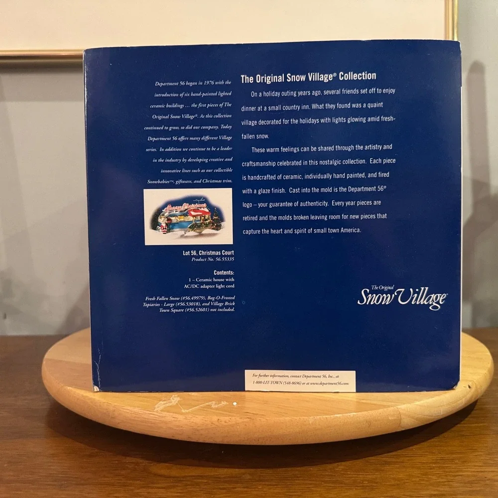 Department 56 brings included blue
