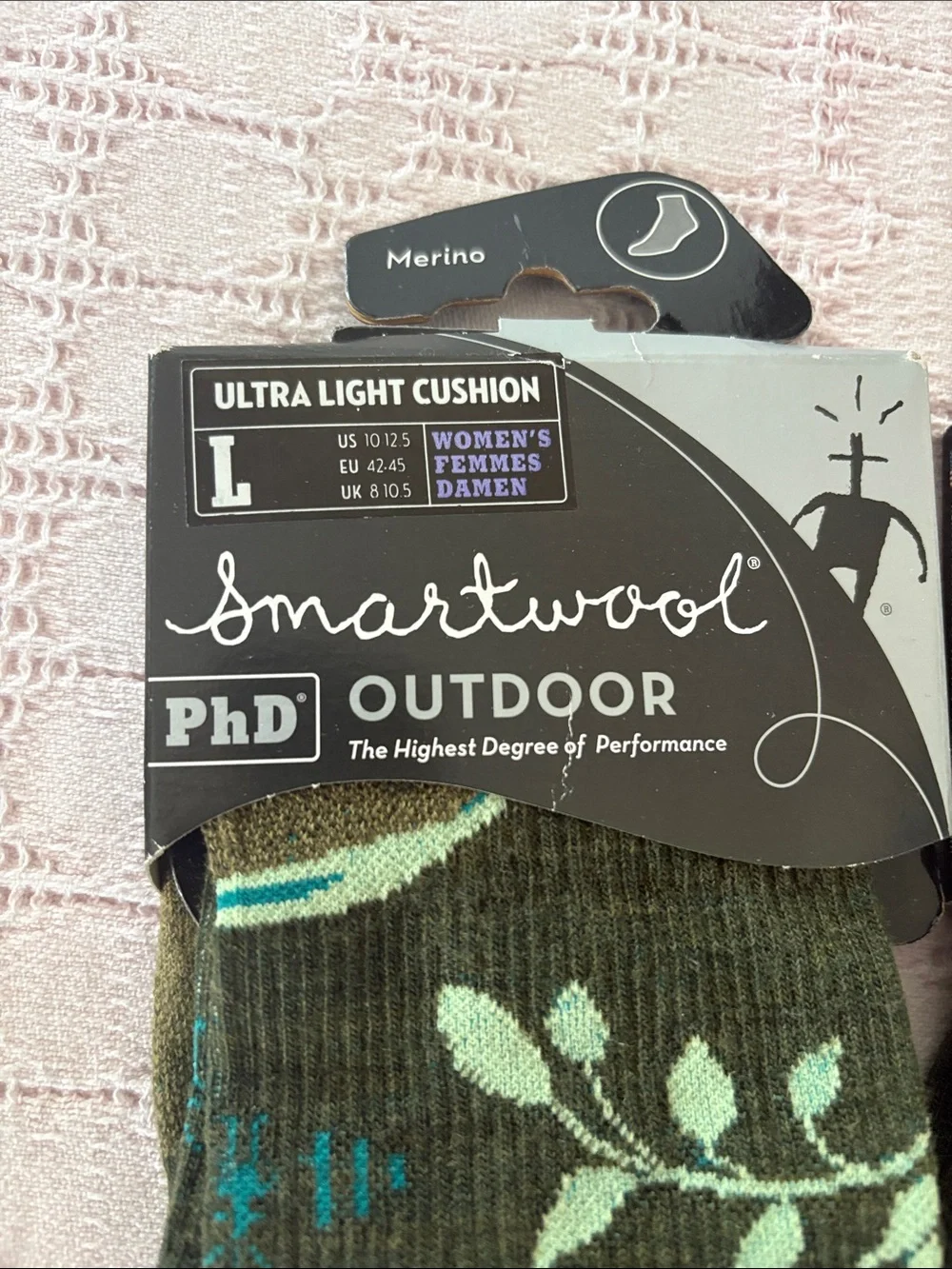 2 pairs women’s large smartwool socks nwt