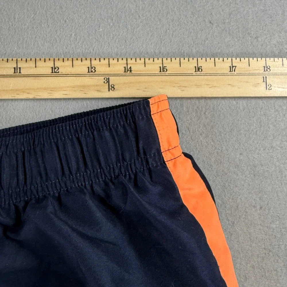 Nike Swim Trunks Men XL Navy Orange Stripe Board Shorts Racer Volley Beach Surf