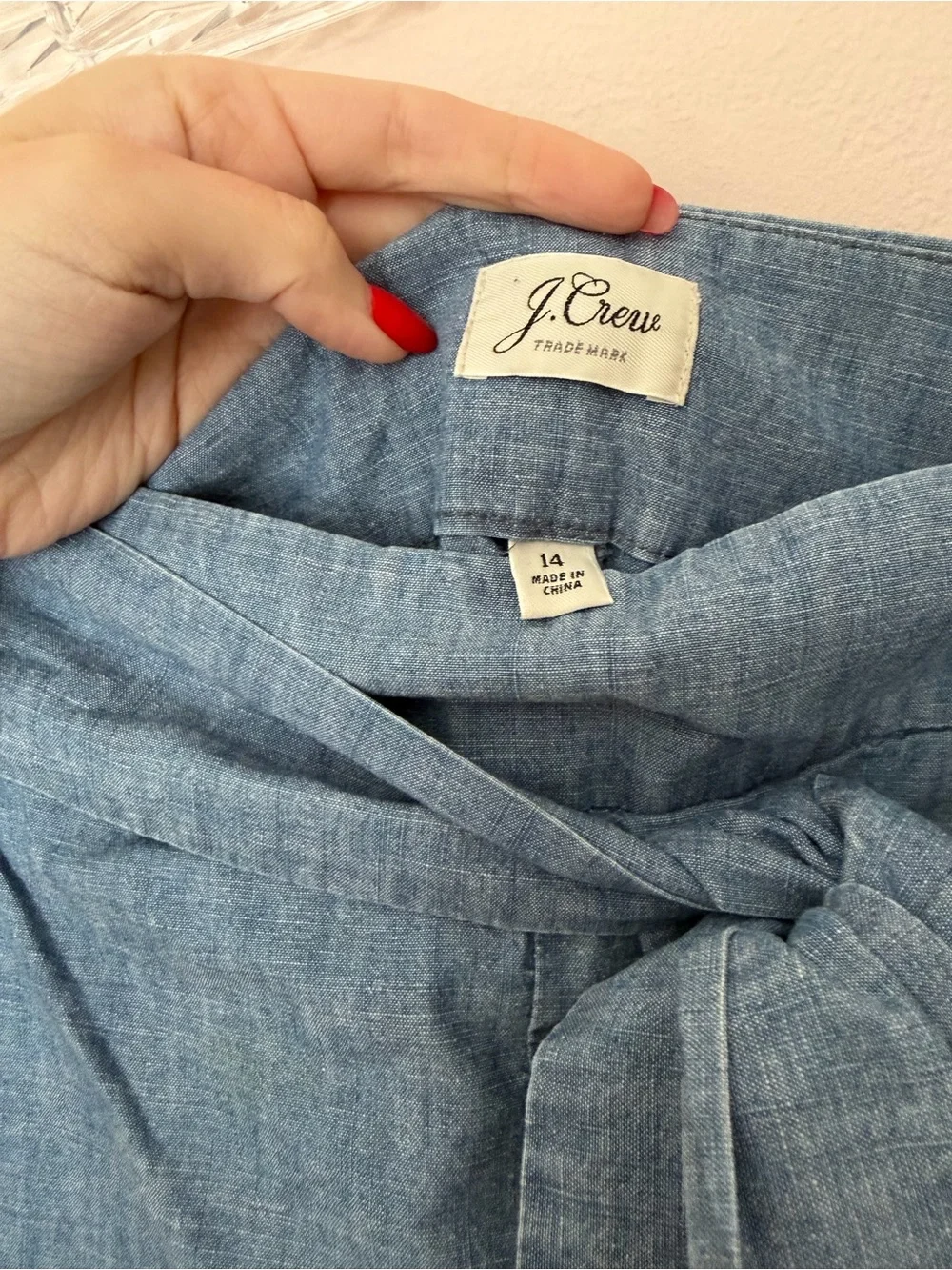 Jcrew Tie-Waist Chambray Women’s Shorts