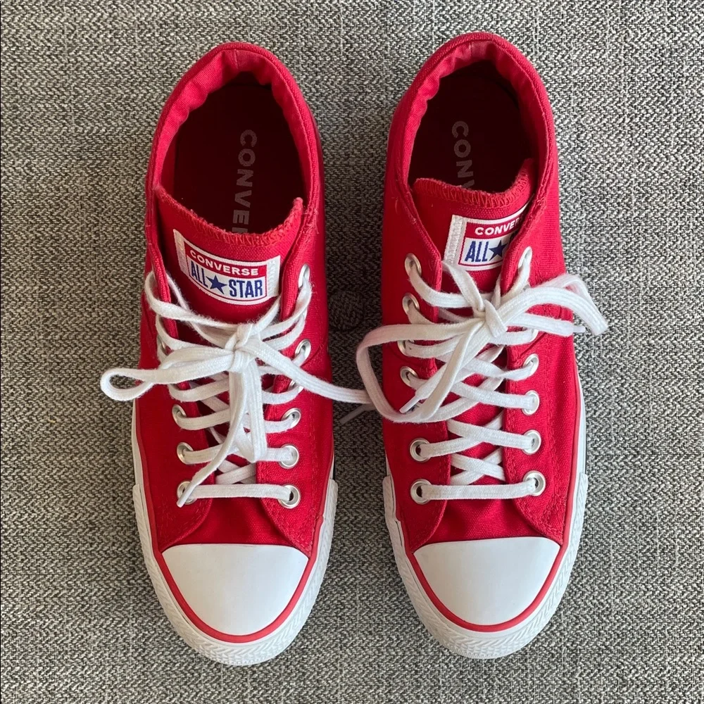 Converse All Star Red Canvas Sneakers
