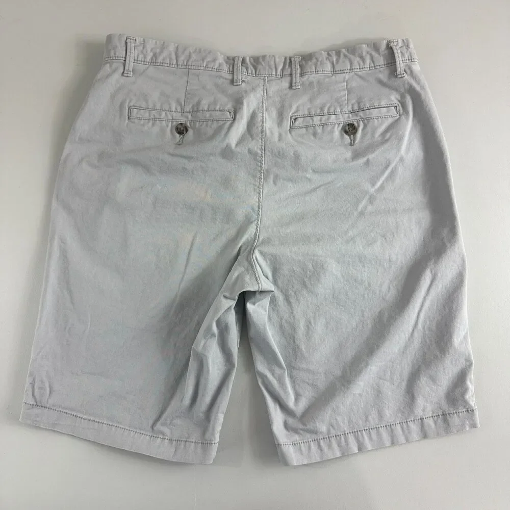 Goodfellow & Co Linden Shorts Men's 32 Gray Chino Stretch Flat Front
