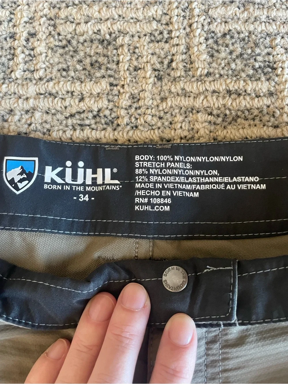 Kuhl Men's Olive Hybrid Mutiny River Shorts