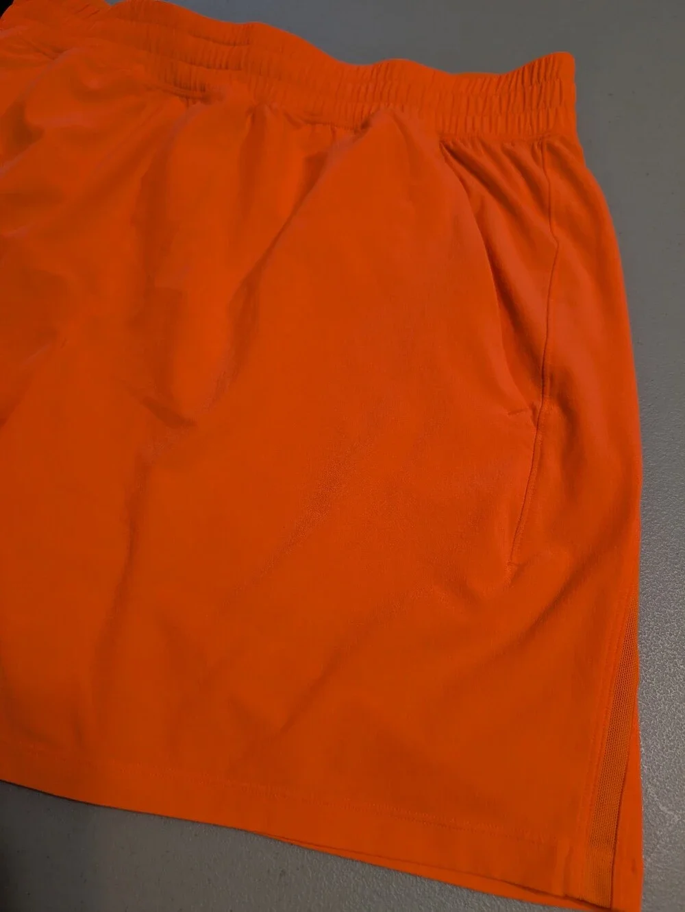 Lululemon orange Pace Breaker shorts, XL