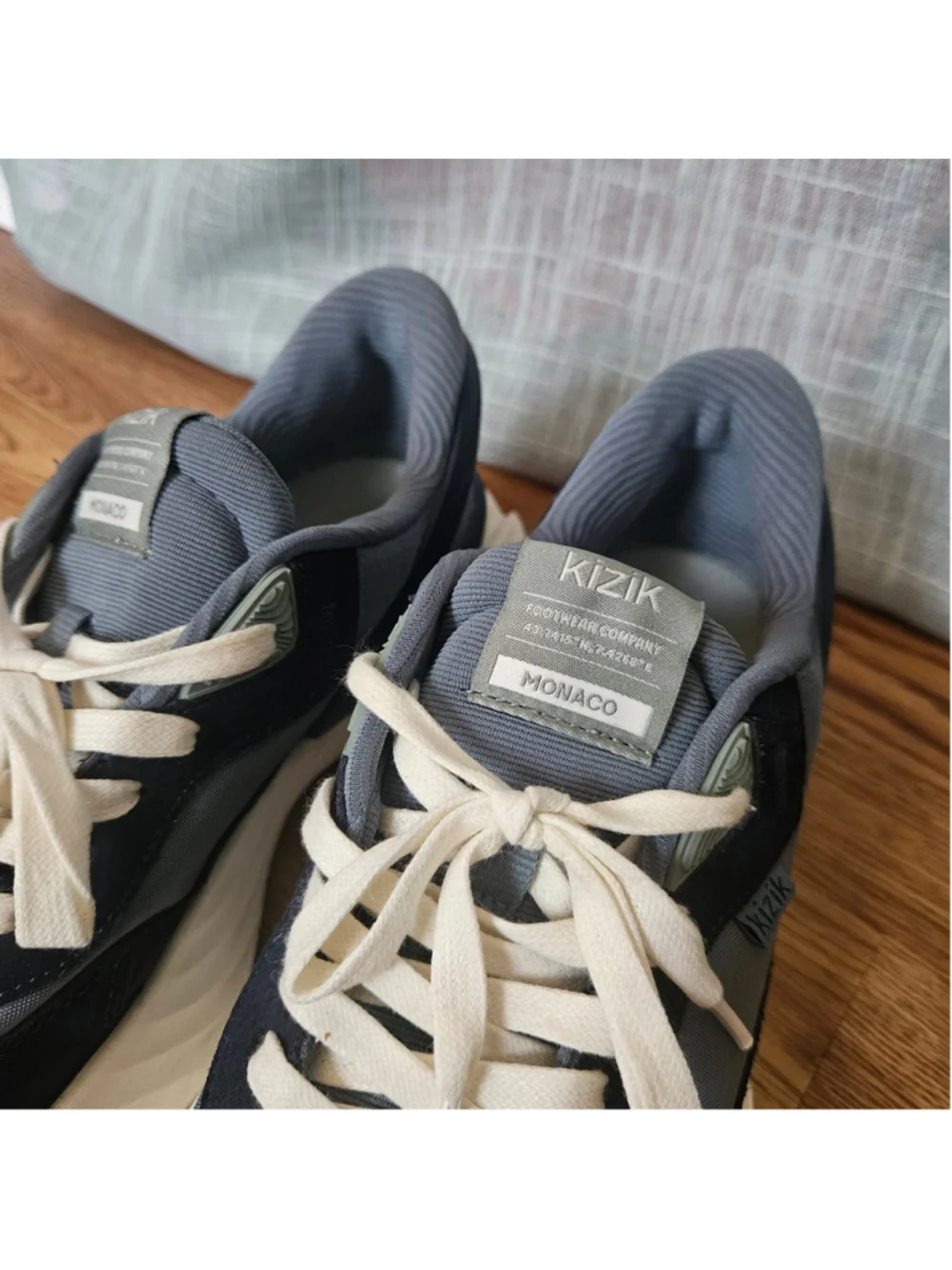 Kizik Monaco Stormy Weather Blue Hands Free Lace Up Sneakers Womens 11 Active