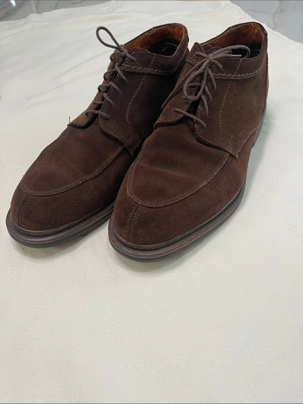 Men's Brown Suede Lace-Up Dress Shoes