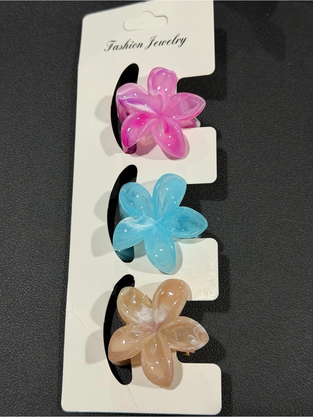 Butterfly Hair Claw Clips in Matte Black - Set of 3 pieces