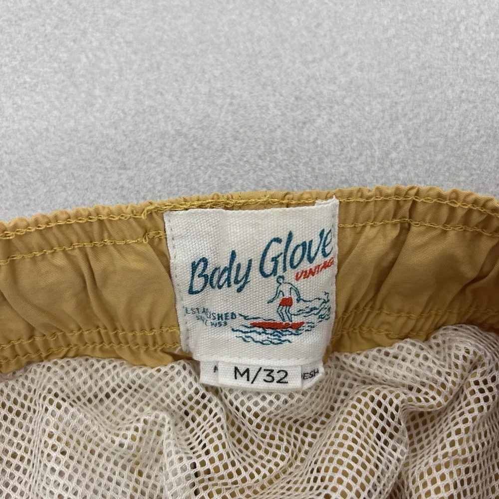 Body Glove Vintage Swim Trunks Colorblock Pastel Yellow Pink Blue Size M 32 Surf