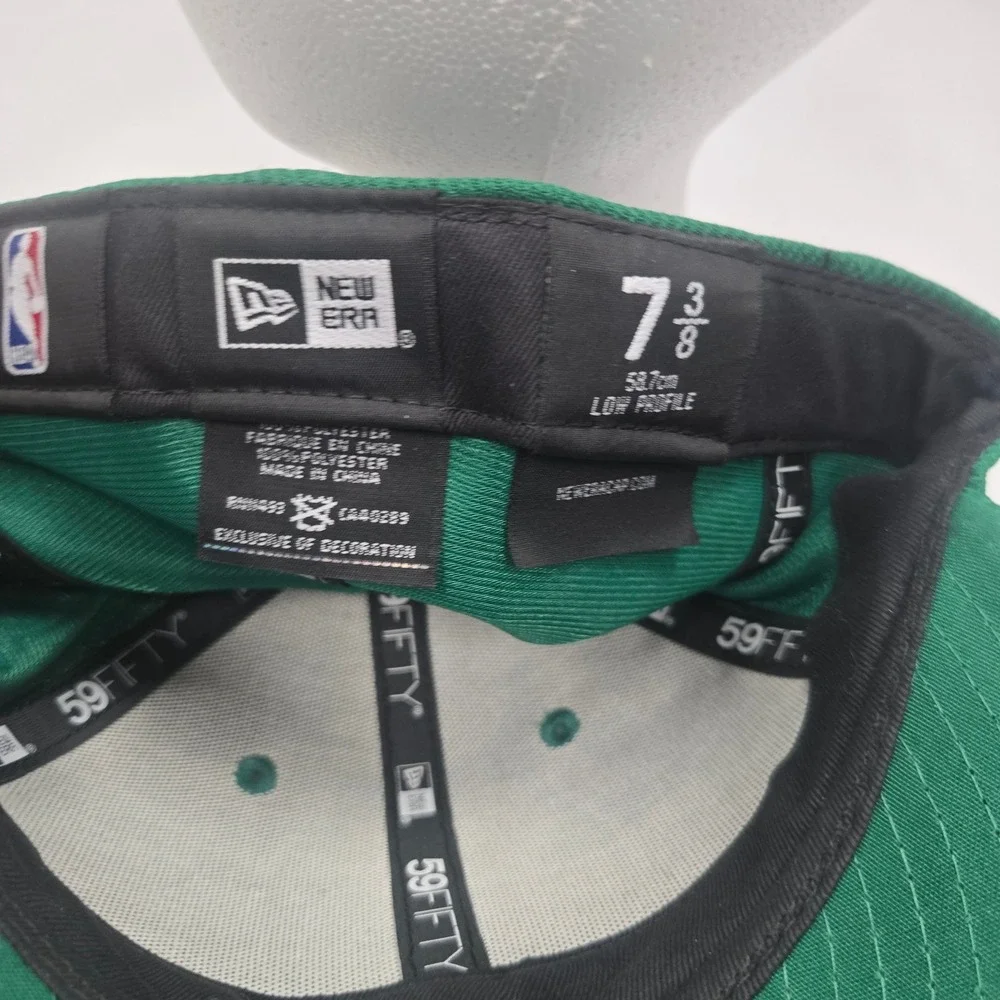 New Era 59FIFTY Low Profile Boston Celtics Hat Green‎ Fitted NBA Cap 7 3/8
