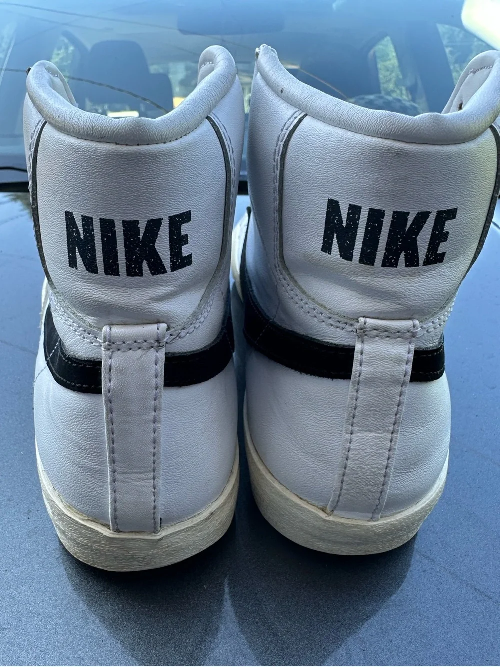 Nike laces tongue suede