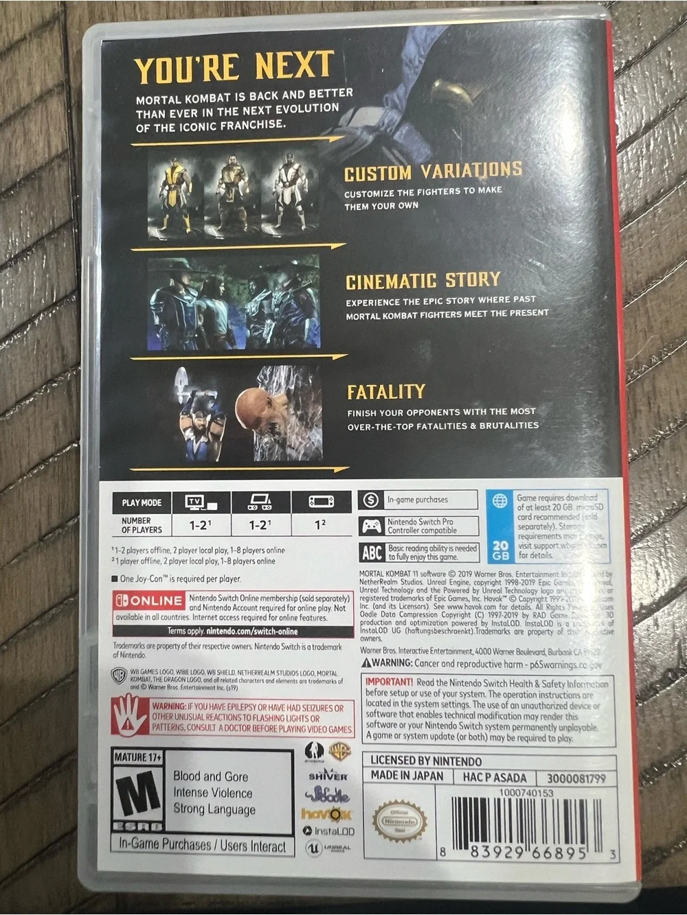 Nintendo Switch Mortal Kombat 11 Game