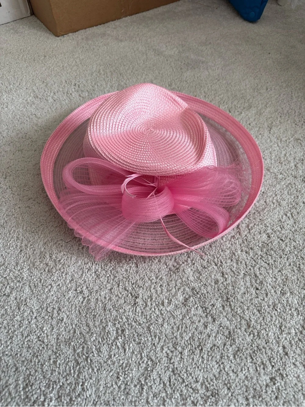 Bellissima Spring Summer Easter Church Wedding Derby Hat Fuchsia Pink New
