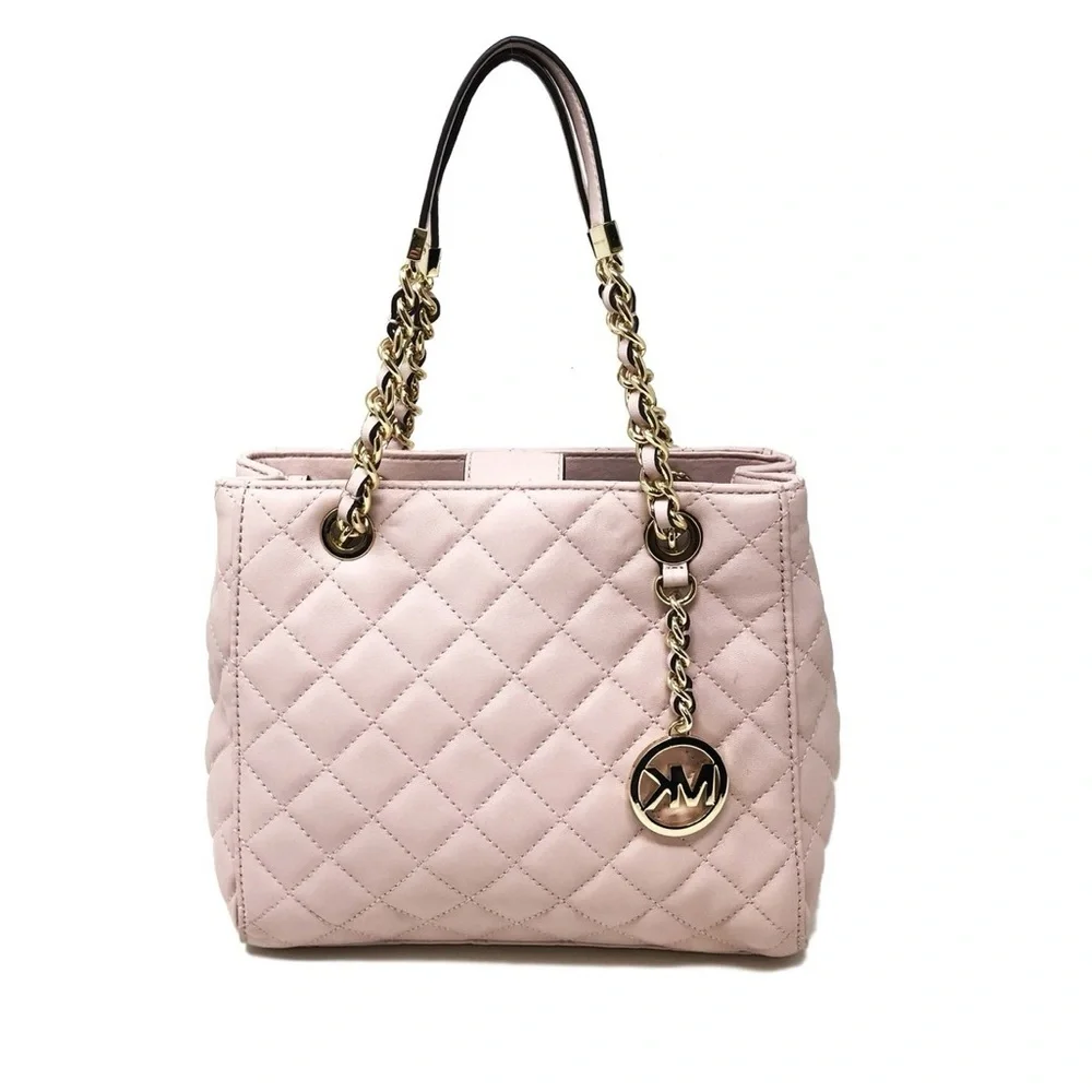 Michael Kors 30H5GAHT1L Susannah Quilted Blossom Leather Small Tote Women's Bag