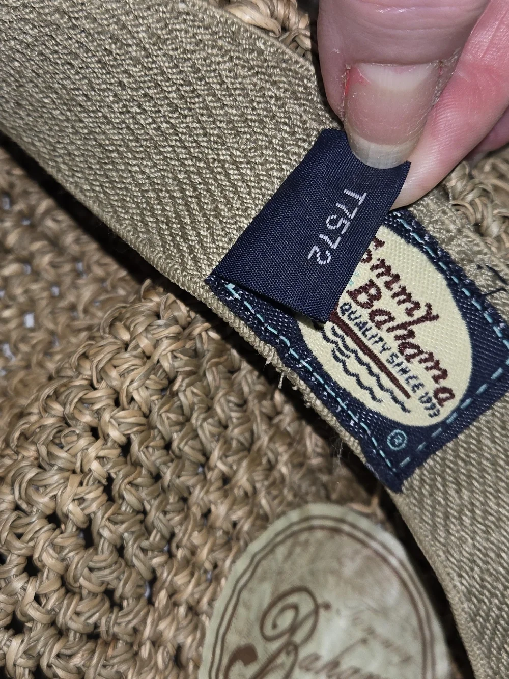 Tommy Bahama Natural Tan Woven Sun Hat with Knot Trim