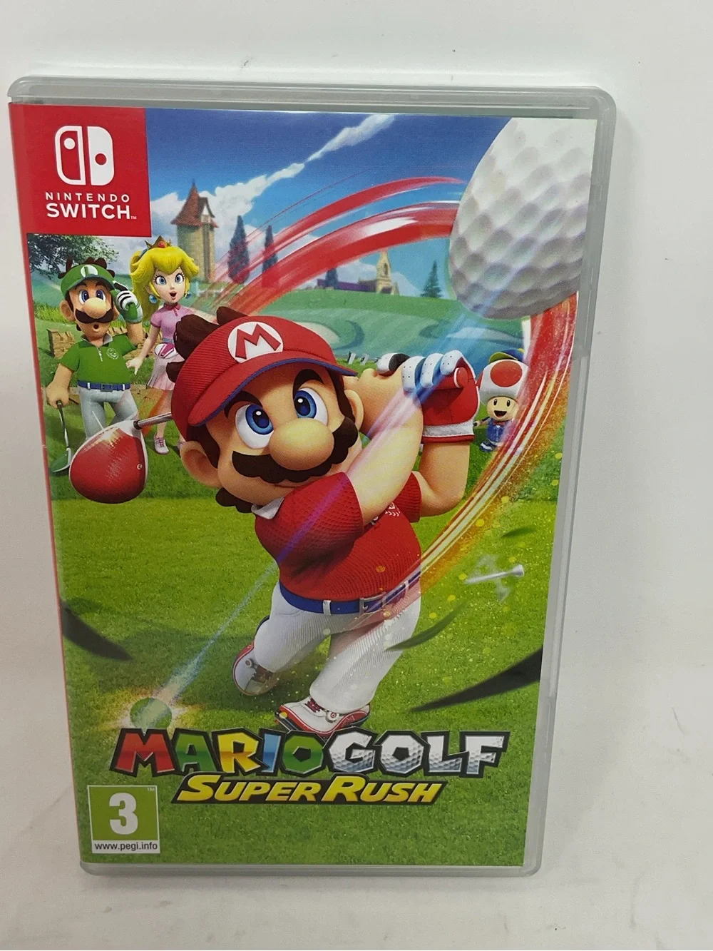 Nintendo Mario Golf Super Rush - Red, Green, Blue Cover