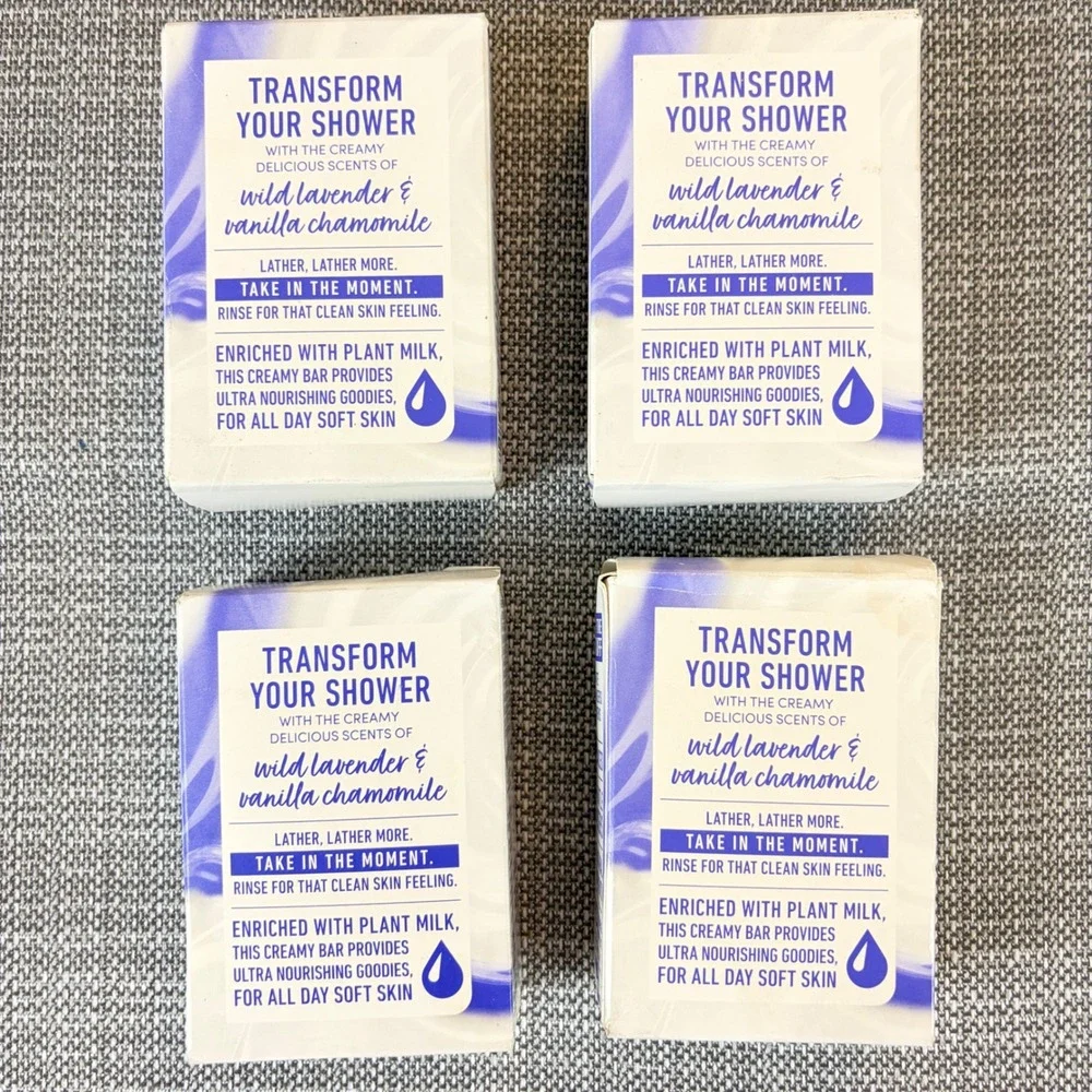 Dove 5 oz Macadamia Milk & Willow Lavender Cleansing Bar Dry Skin 4pk Bundle