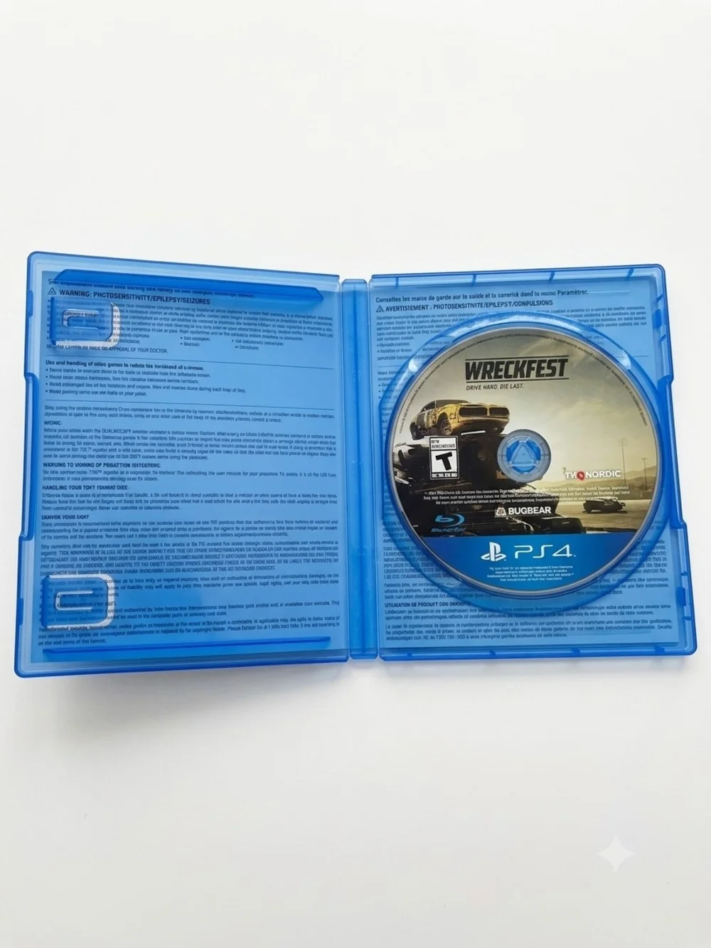 PS4 Wreckfest Game Case - Yellow Car Cover Art