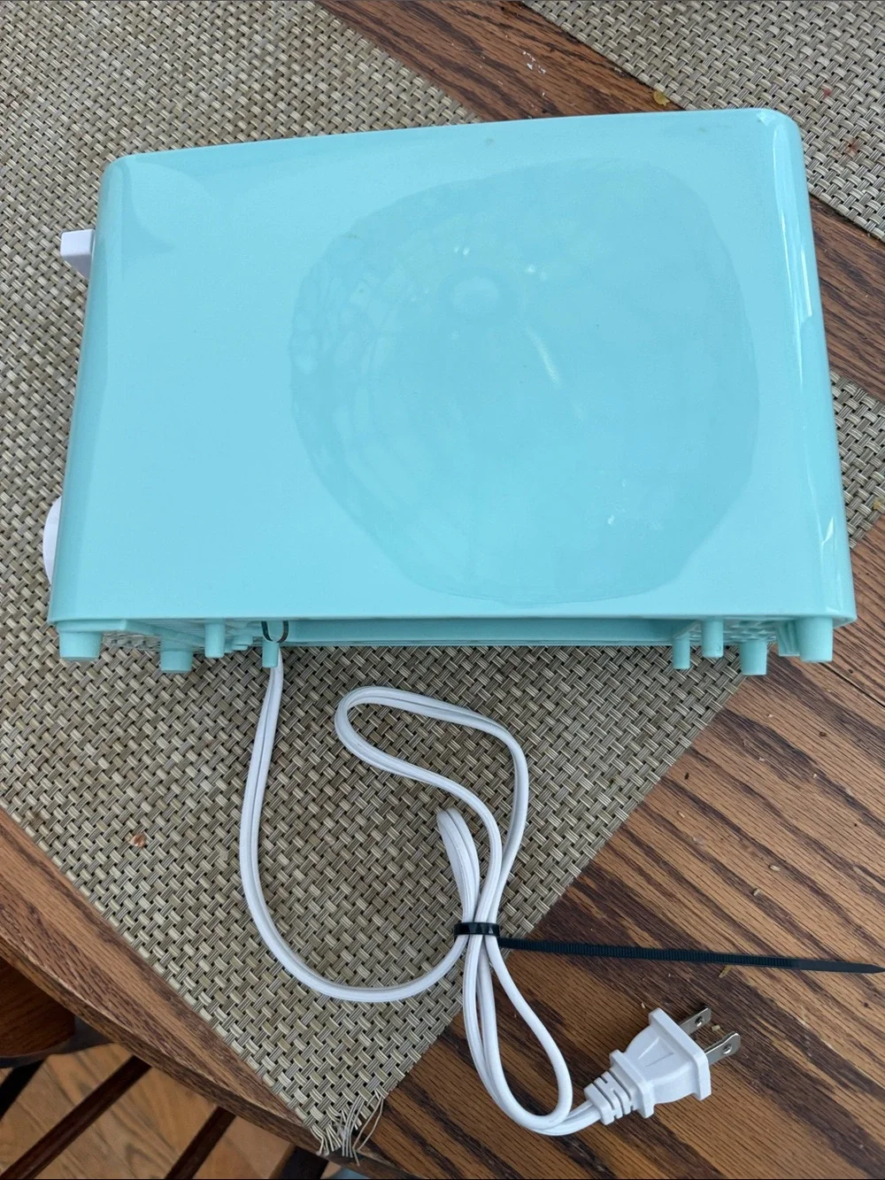My Mini one slice toaster blueish  green