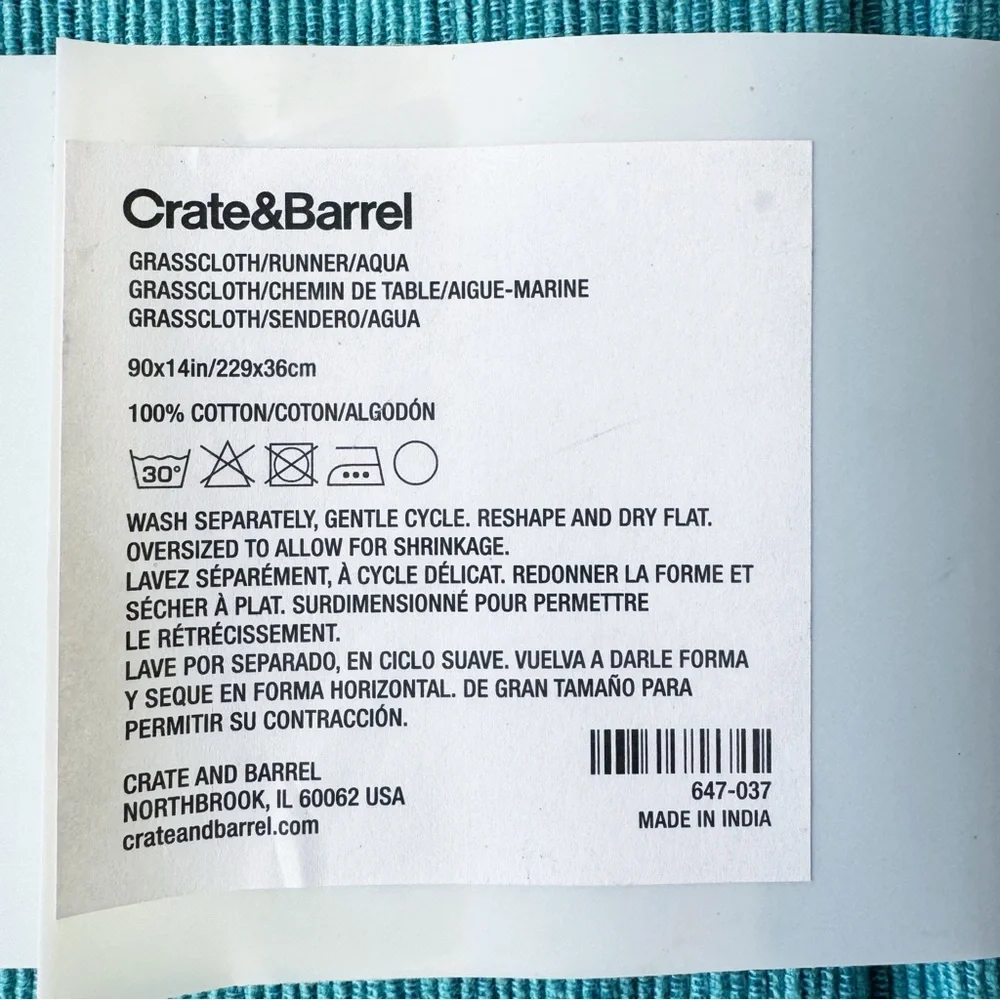 Crate&Barrel 100% cotton