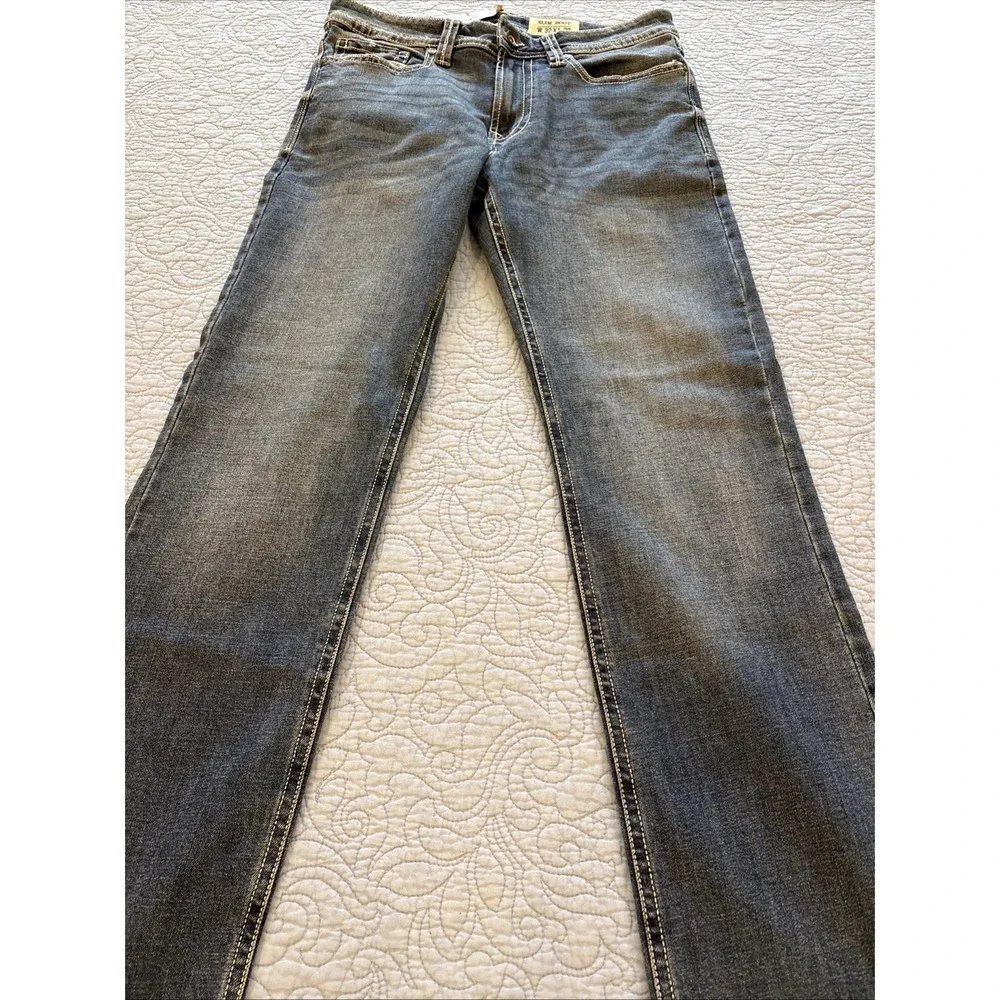 T.K. Axel Men's  32x32 NWT Slim Boot Cut Stretch Denim Blue Jeans