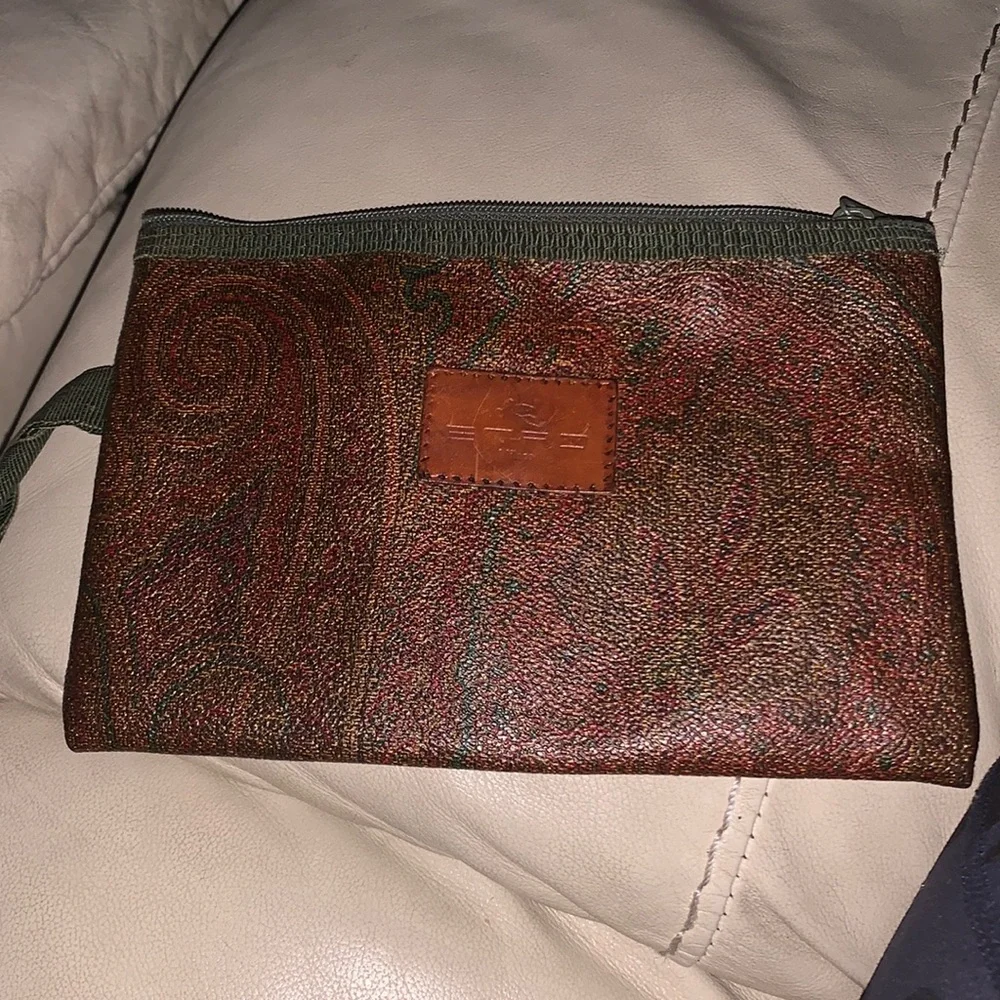 Authentic Etro Clutch Bag Bondeaux PVC Vintage On Sale‎