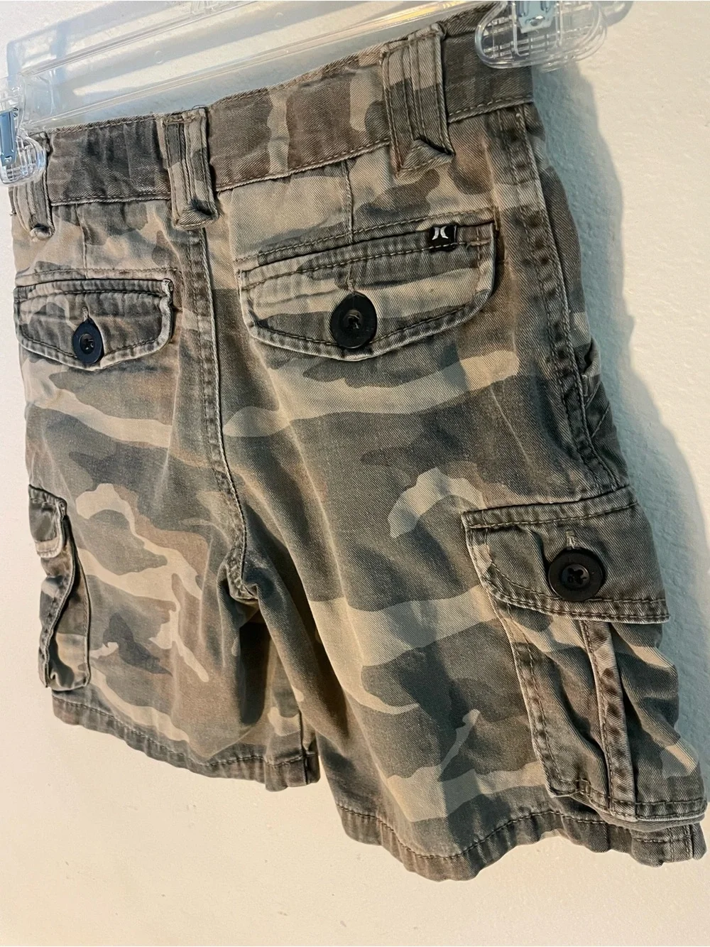 Hurley Olive and Tan Camo Cargo Shorts