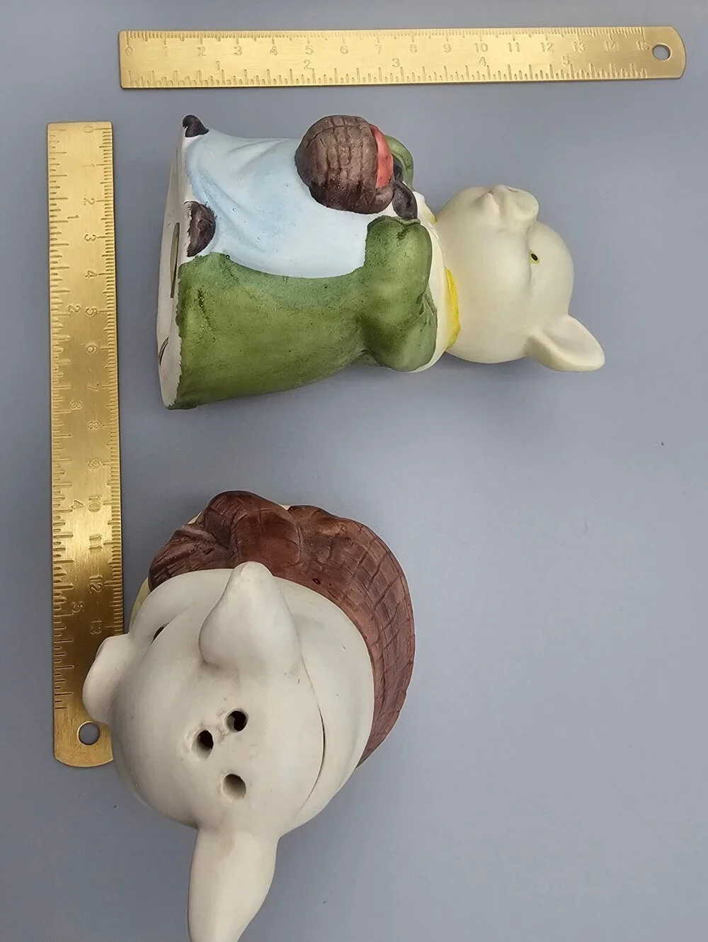 Vintage Ceramic Pig Salt and Pepper Shakers Set