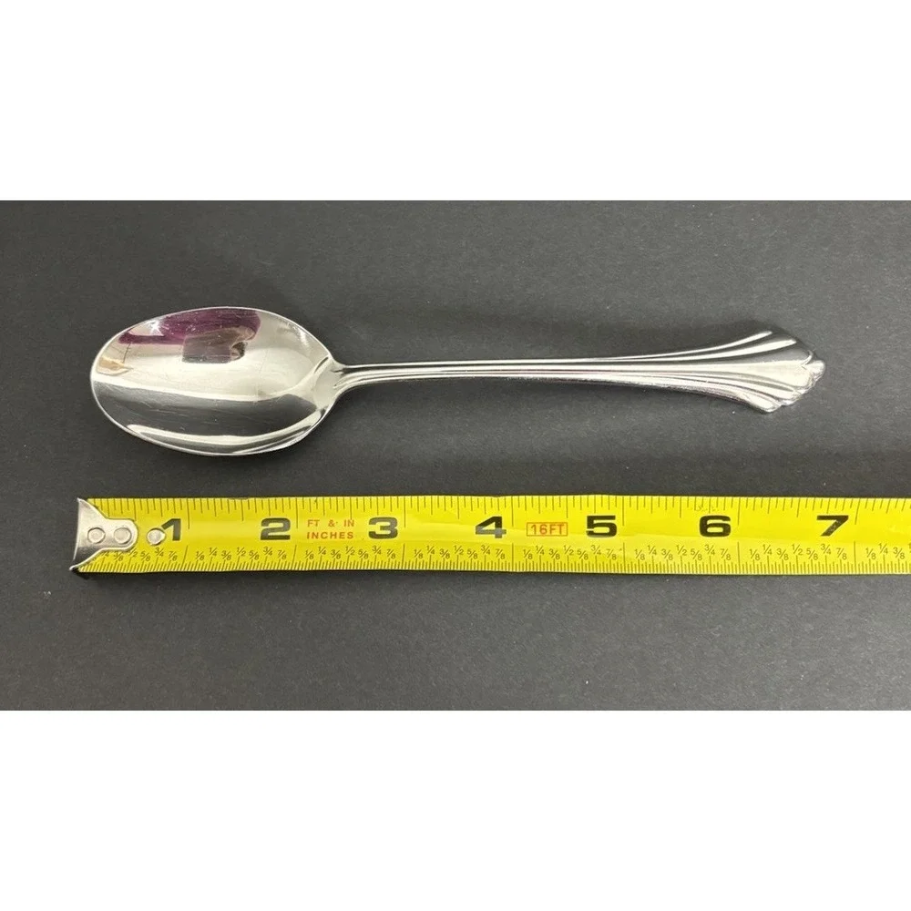 Oneida Bancroft 3 Oval Soup Spoons and 1 Salad Fork Stainless Steel Flatware