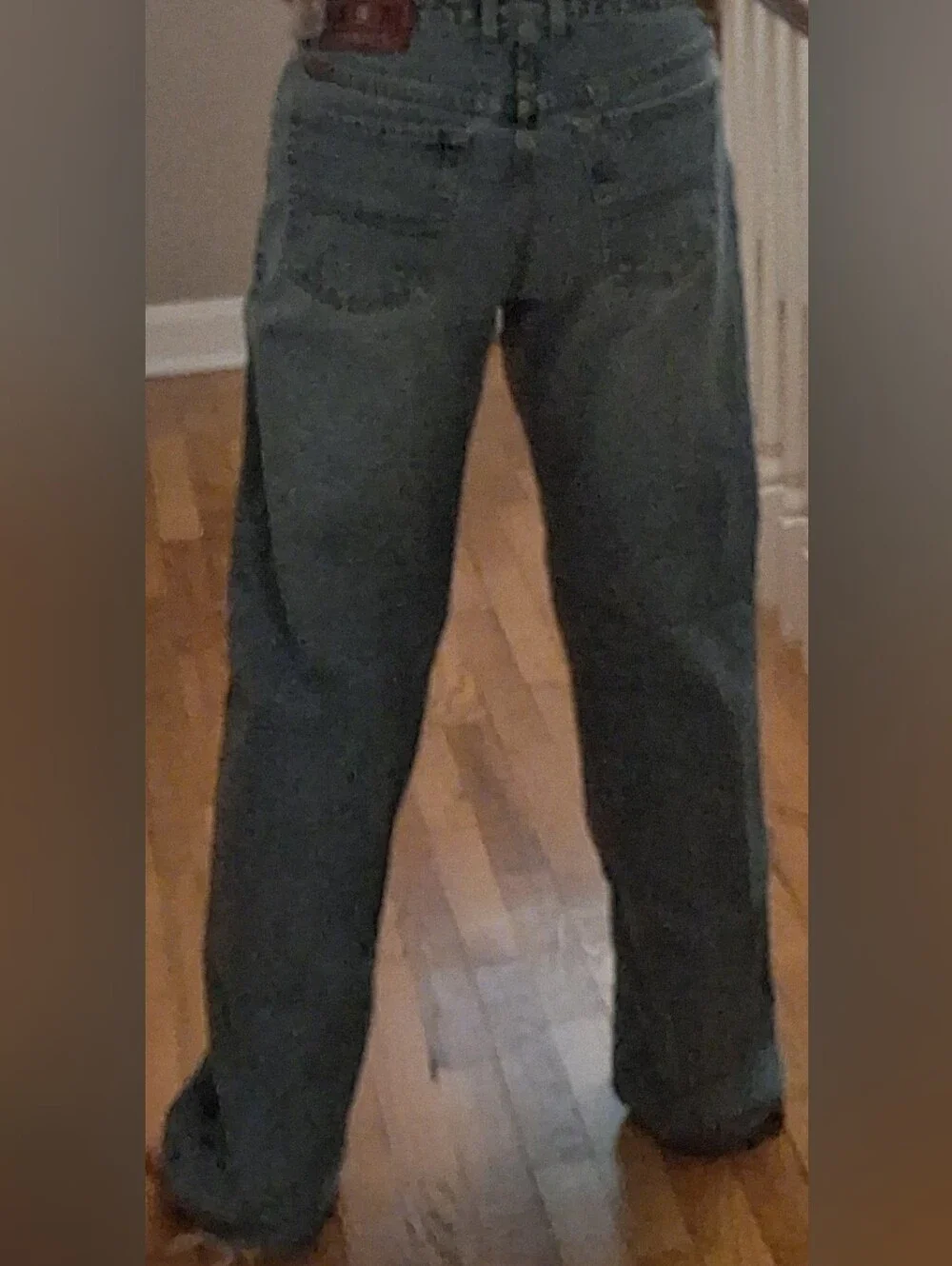 VTG Lucky Brand 74 Boot Leg Jeans 34x34 USA Made Distressed Thrashed