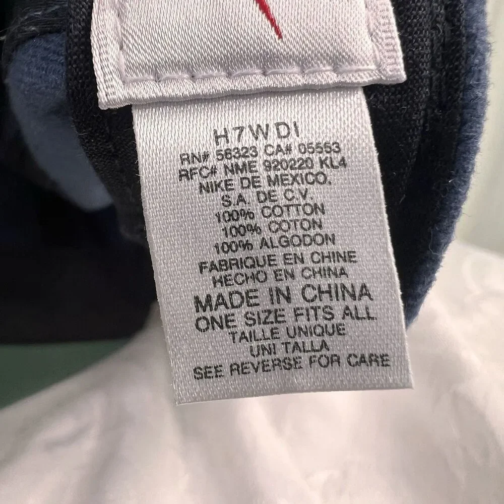 Vintage 90s Nike Snapback Just Do It Embroidered Blue Hat Red Swoosh Cotton