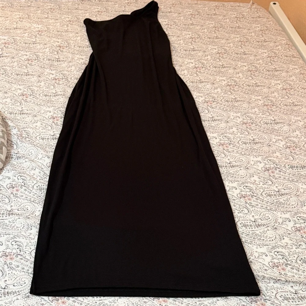 Free People Saturday Night Midi Classic Black Sleeveless Maxi Dress