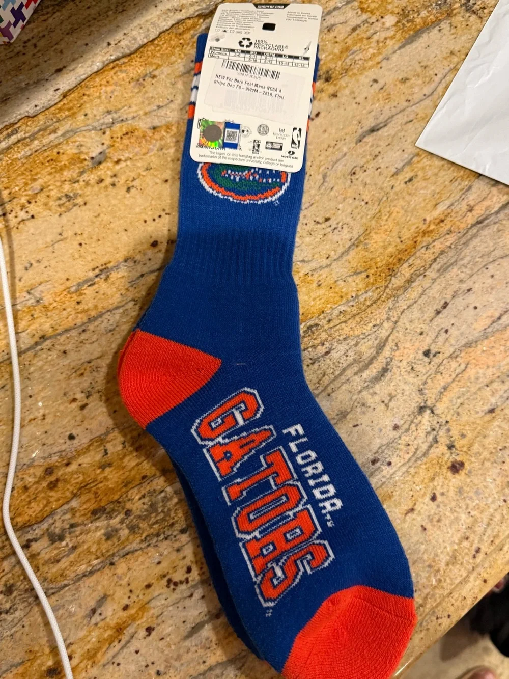 Florida Gators basketball unisex Men's Crew Socks - Blue/Orange