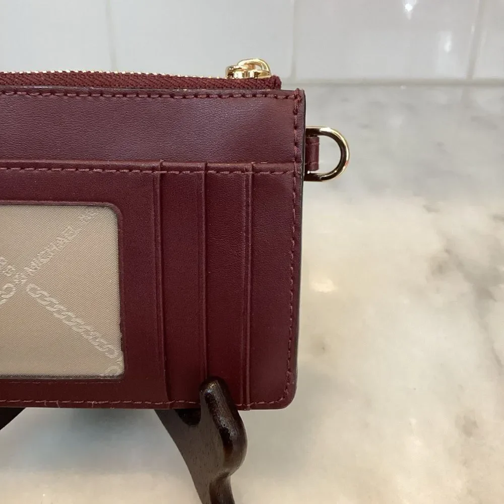 Michael Kors Signature Logo Embossed Patent Key & Card Holder