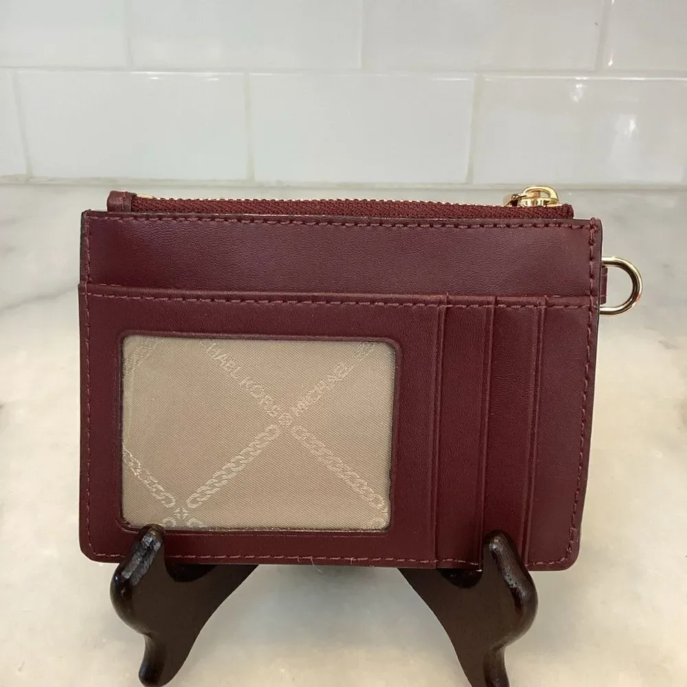 Michael Kors Signature Logo Embossed Patent Key & Card Holder