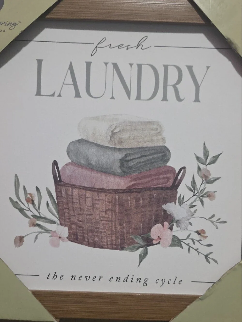 Willow Spring 'Fresh Laundry' Framed Wall Art - Neutral Tones