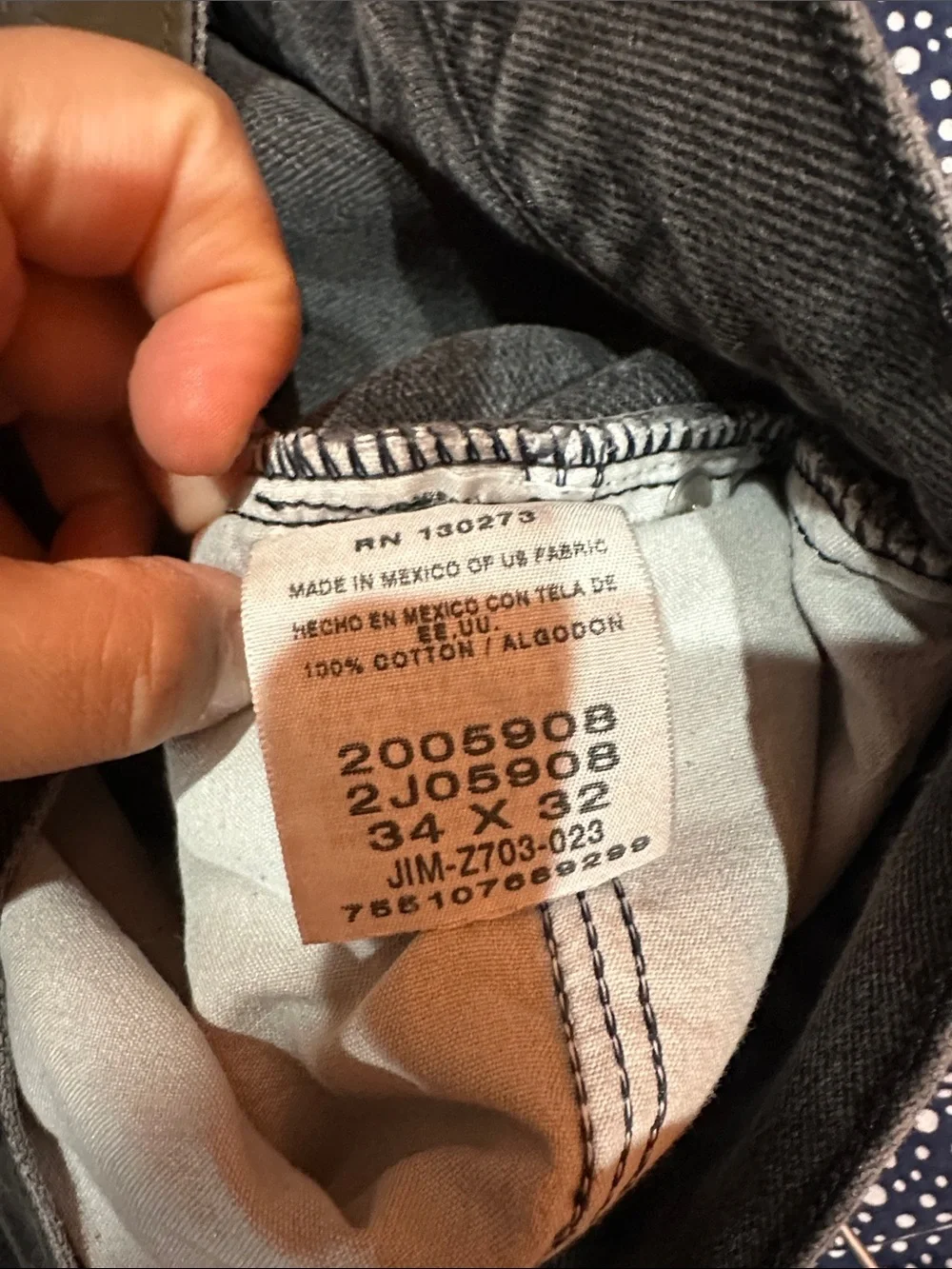 Lee Men's Relaxed Black Jeans size 34x32