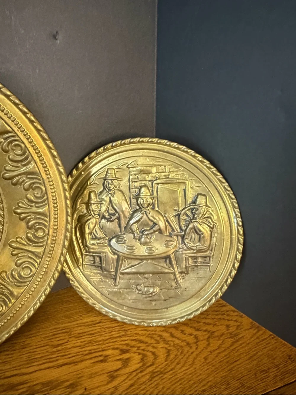 Vintage photos plaques aged
