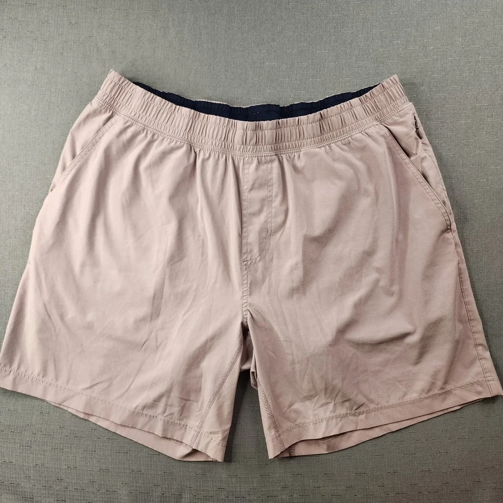 Rhone Mako Shorts Mens XL Pink Navy Blue Lined Athletic Gym Training 7
