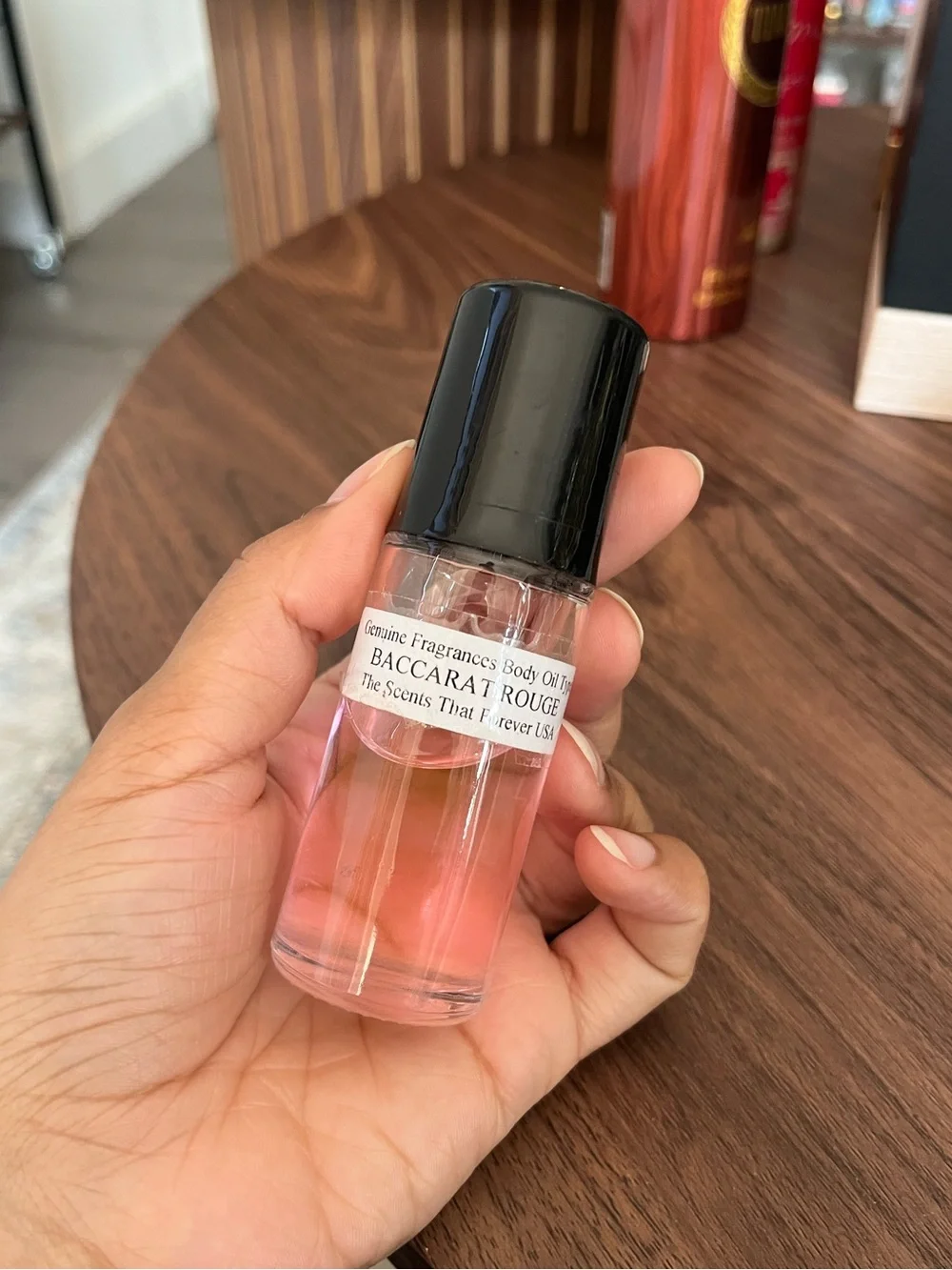 baccarat rouge inspired roll on body oil