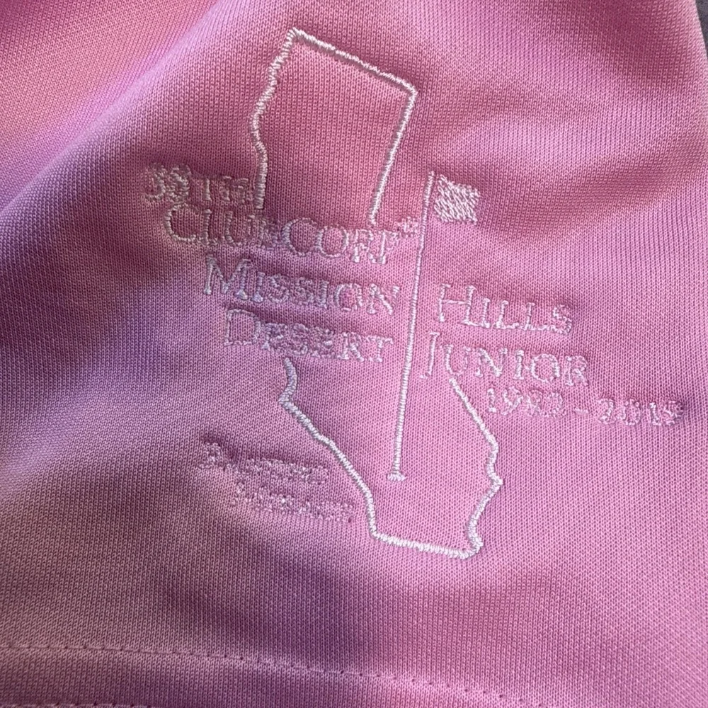 Adidas GOLF Polo Shirt Mens XL PINK AJGA LOGO Short Sleeve Performance