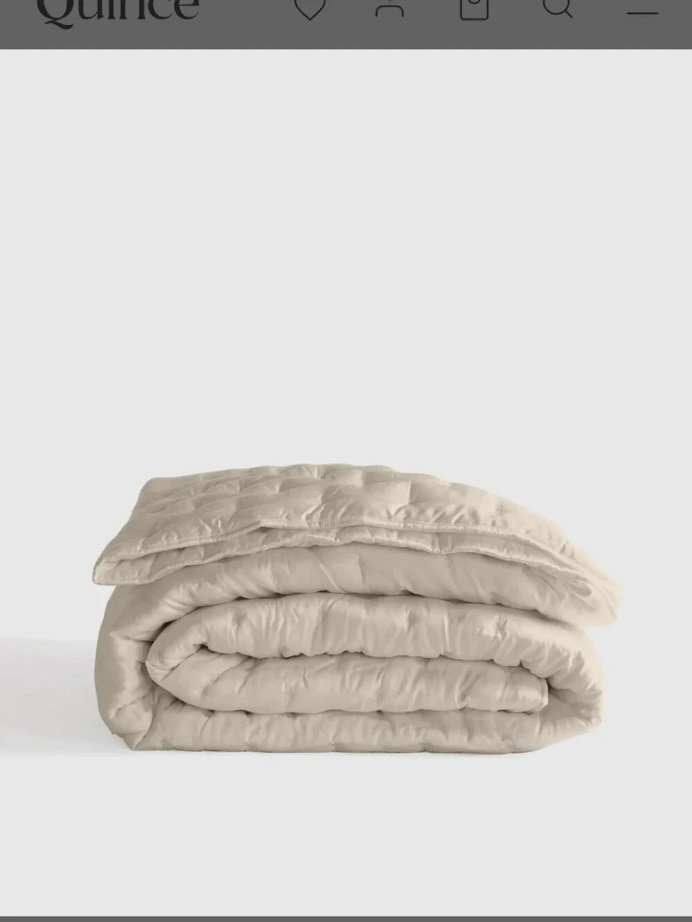 New Quince TWIN Organic bamboo Dream Quilt Sand