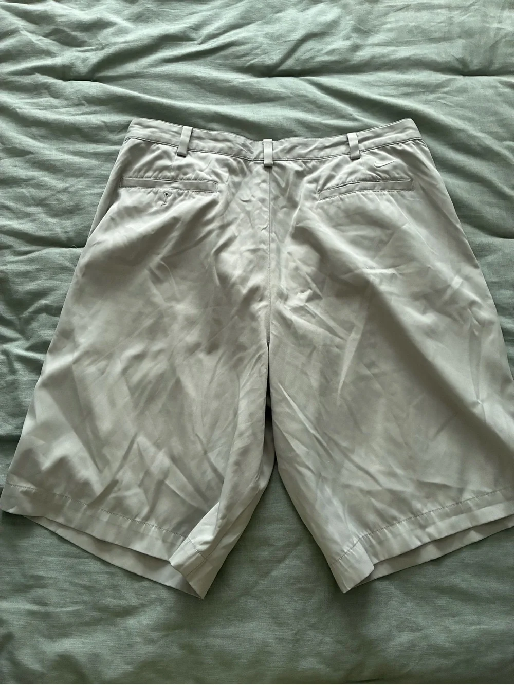 Nike Light Gray Flat-Front Men's Shorts