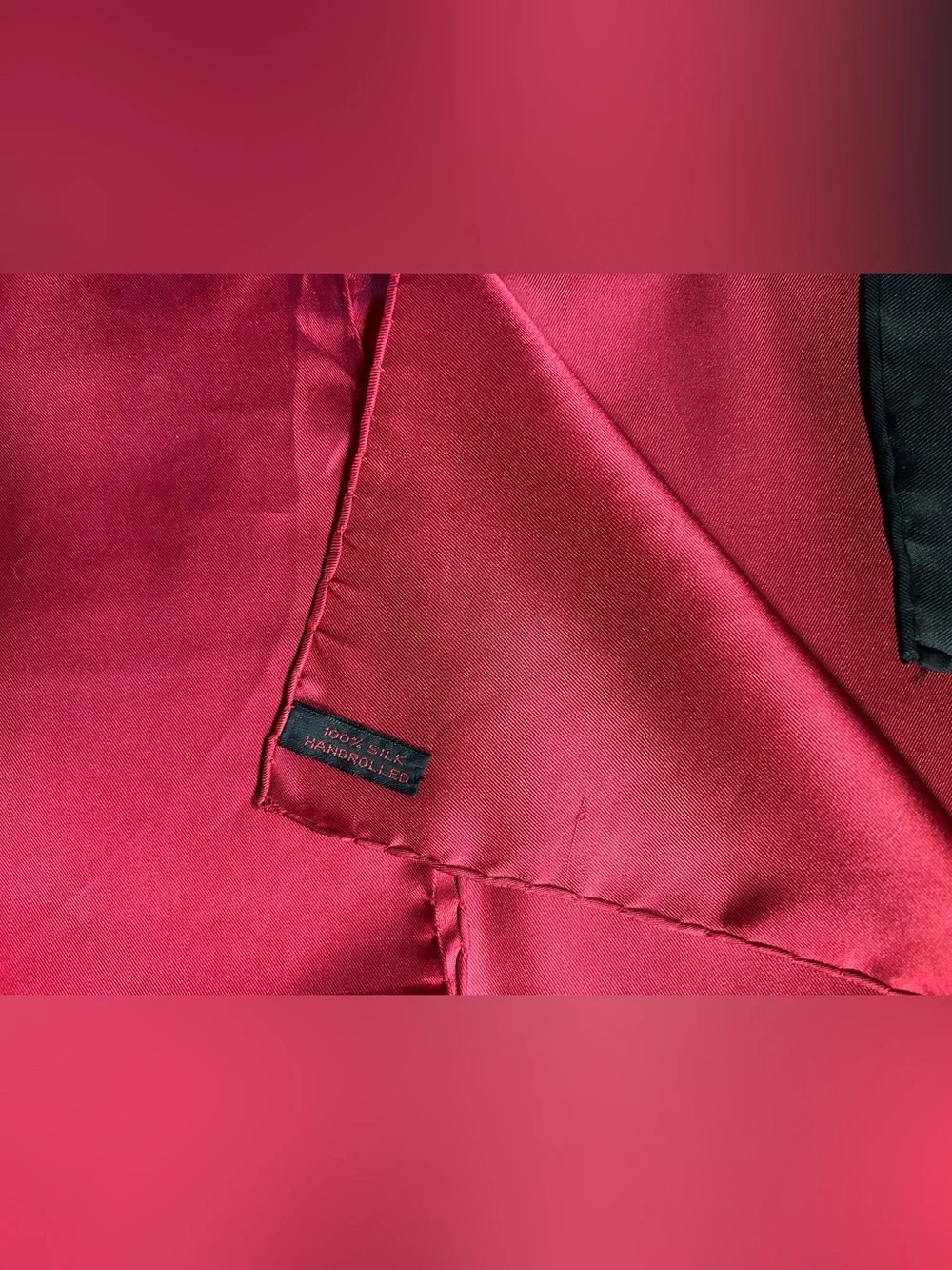 Hand rolled three silk