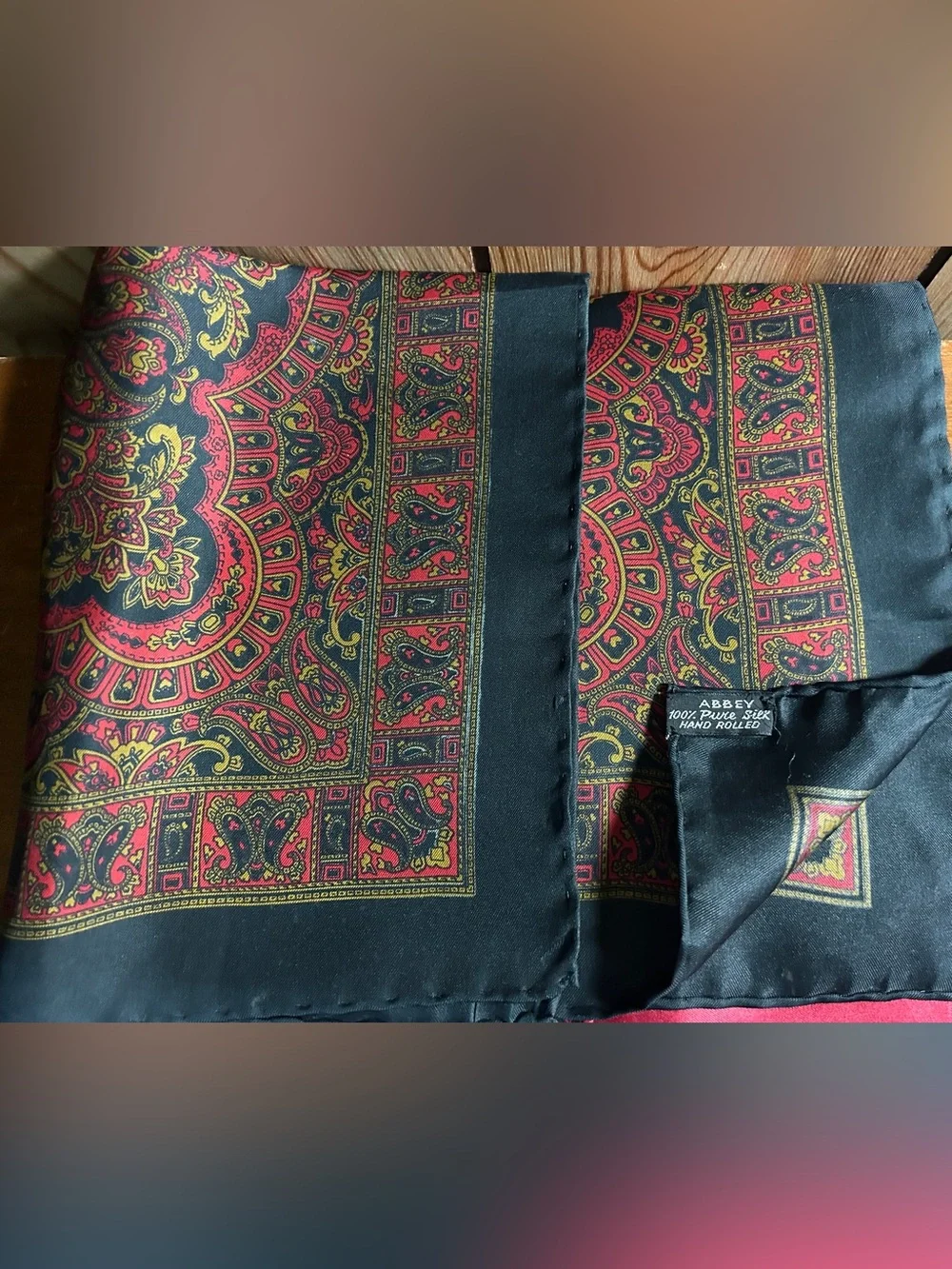 Hand rolled three silk