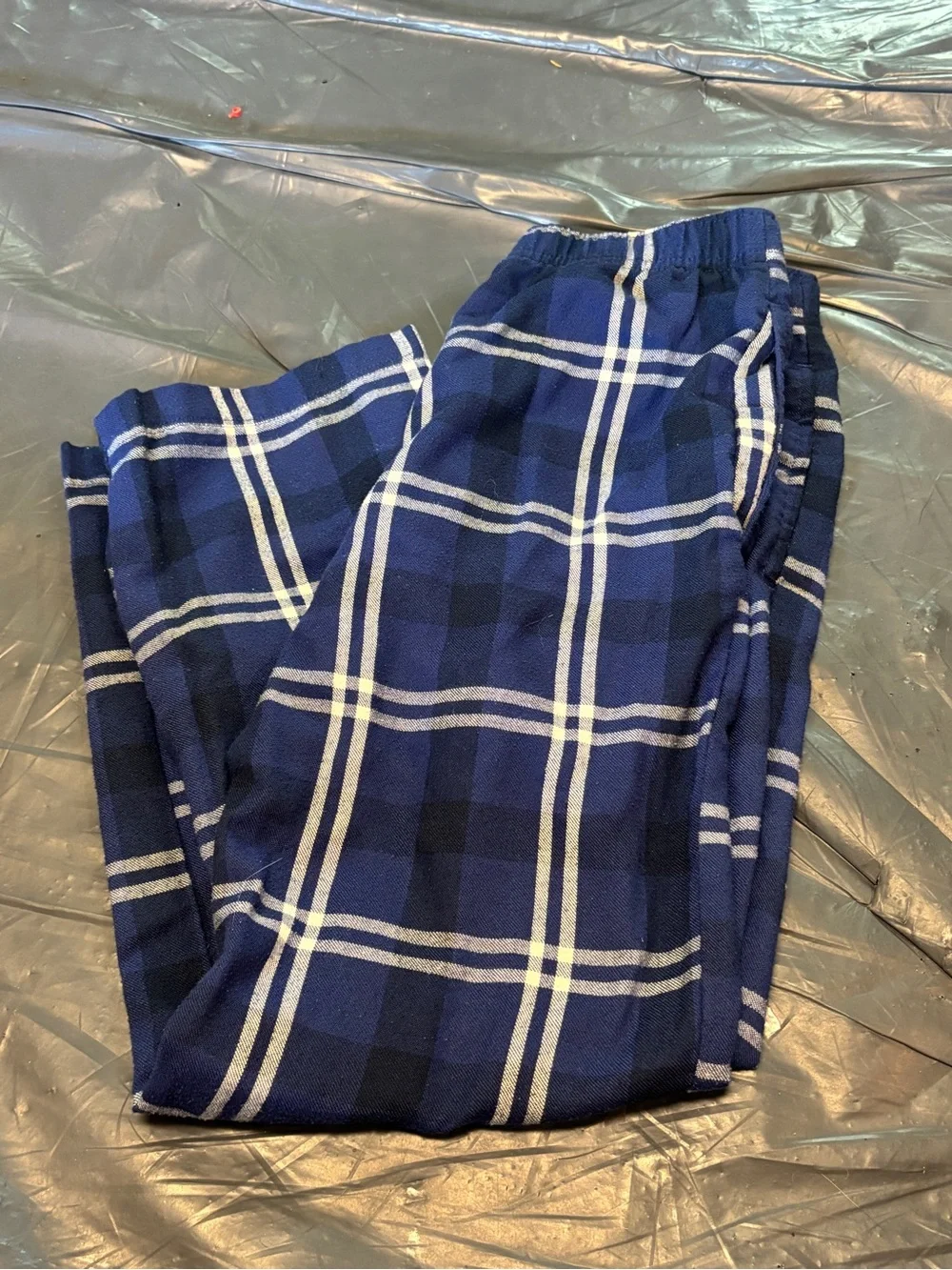 Old Navy Blue Plaid Jogger Pants