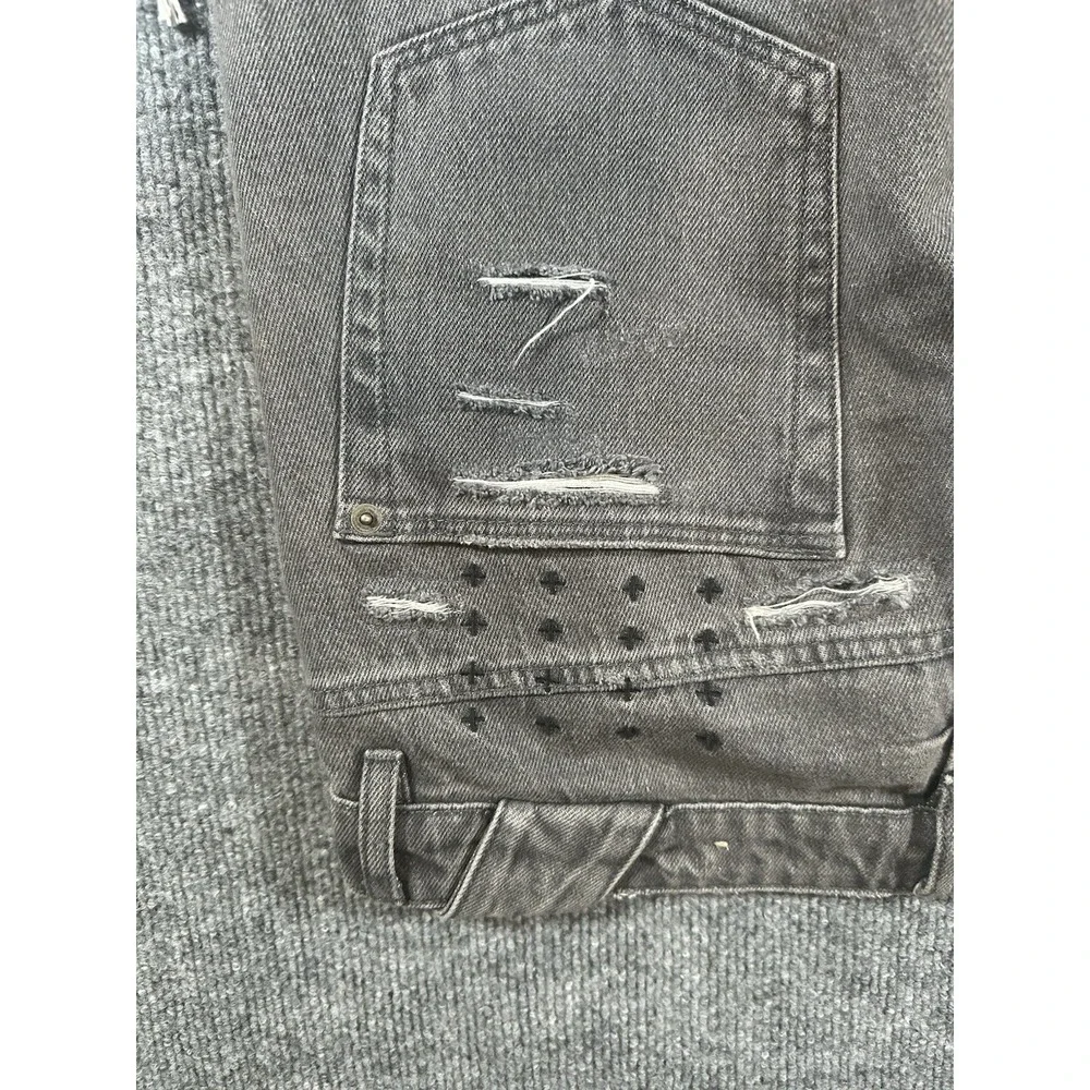 Ksubi Men's 33x31 Grey Jeans Distressed Chitch Fire Starter Designer EUC