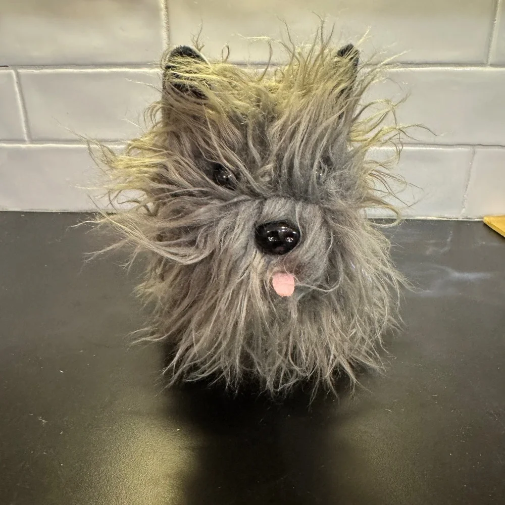 Toto Plush Kids Small Grey Wizard of Oz Cairn Terrier Gingham Bow Halloween