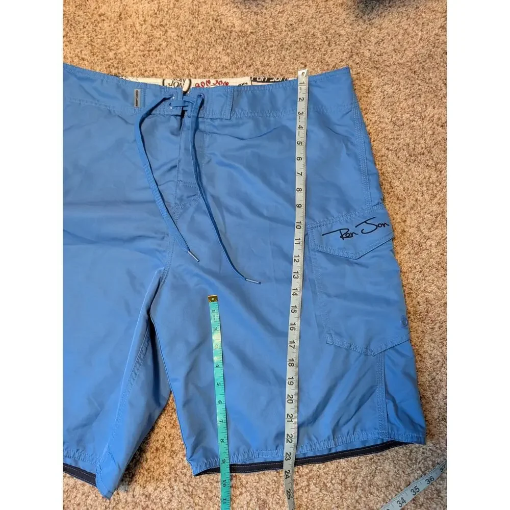 RON JON SURF SHOP Men's Board Shorts/swim shorts, Size 38; Blue