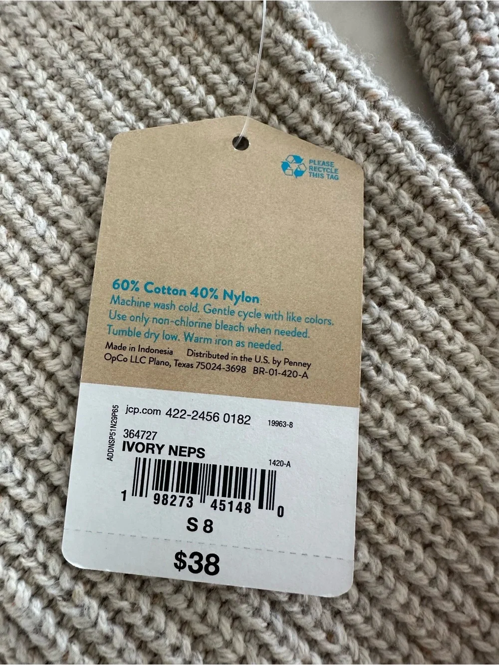 Thereabouts Kids' Half-Zip Ribbed Knit Sweater. Size Small (8)